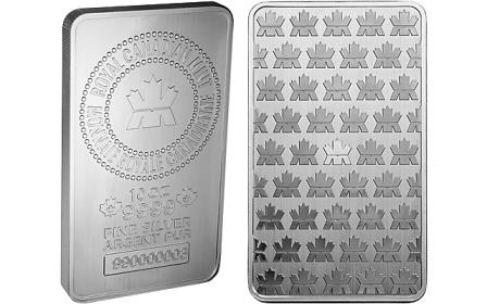 10 oz Canadian silver bar