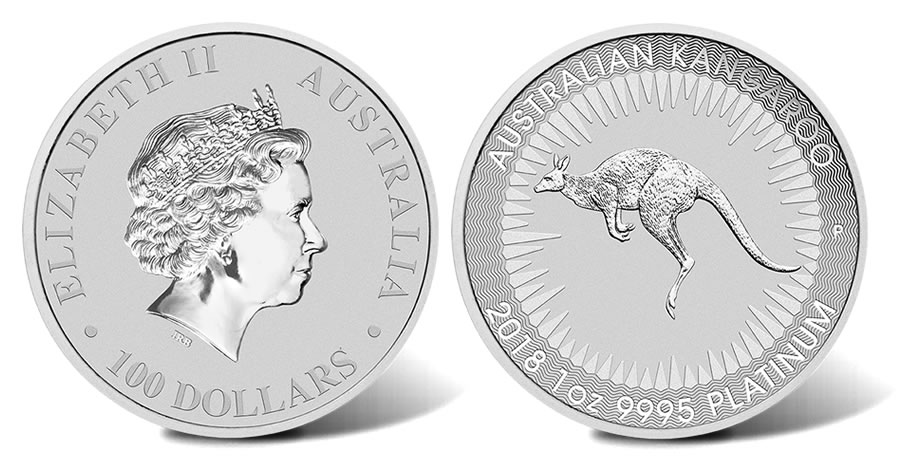 Australian kangaroo platinum bullion coins