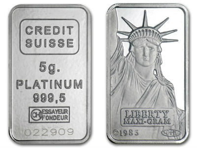 Platinum bullion bar