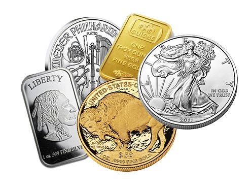 various silver bullion pieces