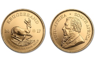 South African Krugerrand gold bullion coins