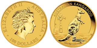Australian kangaroo gold coins