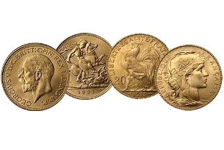 European gold bullion coins