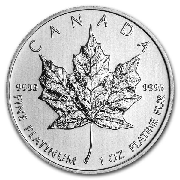 Canadian maple leaf platinum coin